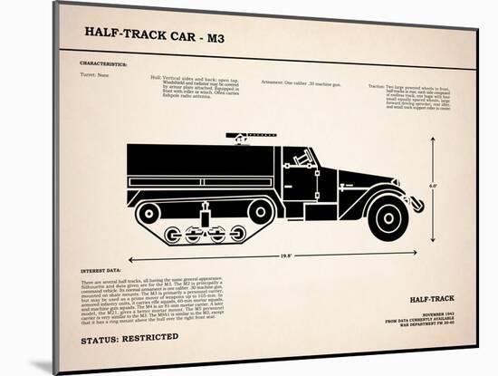 M3 Half Track Car-Mark Rogan-Mounted Art Print