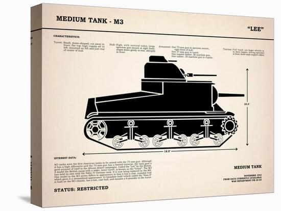 M3 Lee Tank-Mark Rogan-Stretched Canvas