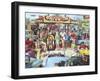 M37 Rusty’s Drive-In-D. Rusty Rust-Framed Giclee Print