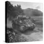 M4 Sherman Tank in Action During the Us Invasion of Saipan-Peter Stackpole-Stretched Canvas