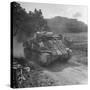 M4 Sherman Tank in Action During the Us Invasion of Saipan-Peter Stackpole-Stretched Canvas