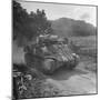 M4 Sherman Tank in Action During the Us Invasion of Saipan-Peter Stackpole-Mounted Photographic Print