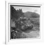 M4 Sherman Tank in Action During the Us Invasion of Saipan-Peter Stackpole-Framed Photographic Print