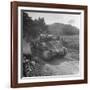 M4 Sherman Tank in Action During the Us Invasion of Saipan-Peter Stackpole-Framed Photographic Print