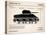 M4 Sherman Tank-Mark Rogan-Stretched Canvas