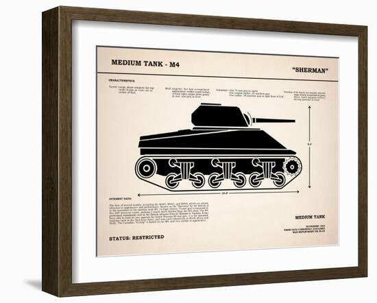 M4 Sherman Tank-Mark Rogan-Framed Art Print