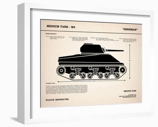 M4 Sherman Tank-Mark Rogan-Framed Art Print
