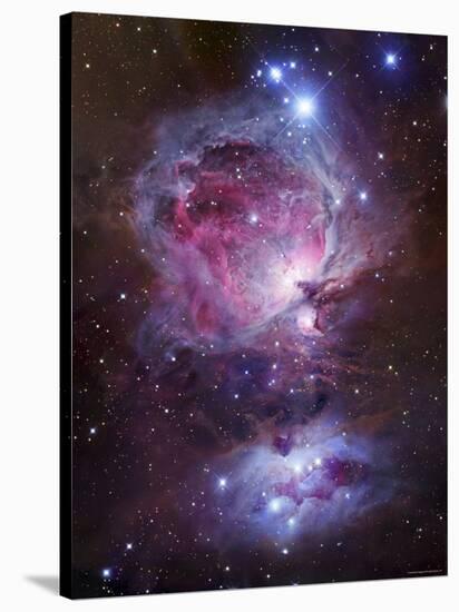 M42, the Orion Nebula (Top), and NGC 1977, a Reflection Nebula (Bottom)-Stocktrek Images-Stretched Canvas