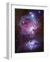 M42, the Orion Nebula (Top), and NGC 1977, a Reflection Nebula (Bottom)-Stocktrek Images-Framed Premium Photographic Print