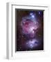 M42, the Orion Nebula (Top), and NGC 1977, a Reflection Nebula (Bottom)-Stocktrek Images-Framed Photographic Print