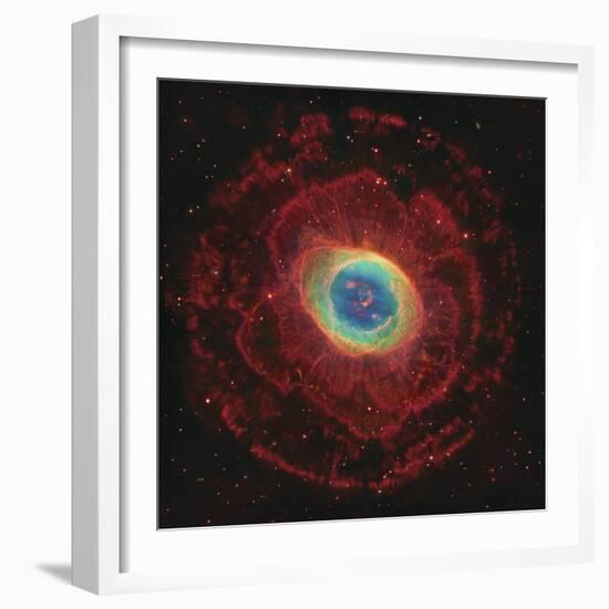 M57, the Ring Nebula-null-Framed Photographic Print