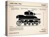 M5A1 Light Tank-Mark Rogan-Stretched Canvas
