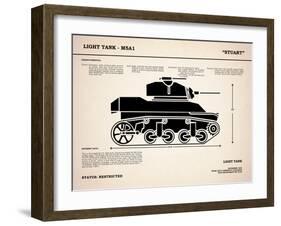 M5A1 Light Tank-Mark Rogan-Framed Art Print