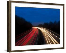 M6 Motorway at Dusk Near Juntion13, Staffordshire, England, United Kingdom, Europe-Chris Hepburn-Framed Photographic Print