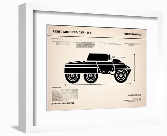 M8 Armored Car Greyhound-Mark Rogan-Framed Art Print