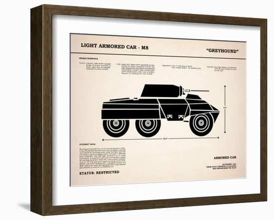 M8 Armored Car Greyhound-Mark Rogan-Framed Art Print