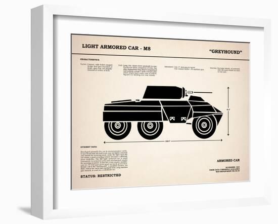 M8 Armored Car Greyhound-Mark Rogan-Framed Art Print