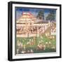 Ma 565 Monks at their Annual Meeting in June in Mandalay, from the Nimi Jataka, 1869-null-Framed Giclee Print