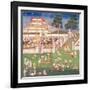 Ma 565 Monks at their Annual Meeting in June in Mandalay, from the Nimi Jataka, 1869-null-Framed Giclee Print