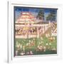 Ma 565 Monks at their Annual Meeting in June in Mandalay, from the Nimi Jataka, 1869-null-Framed Giclee Print