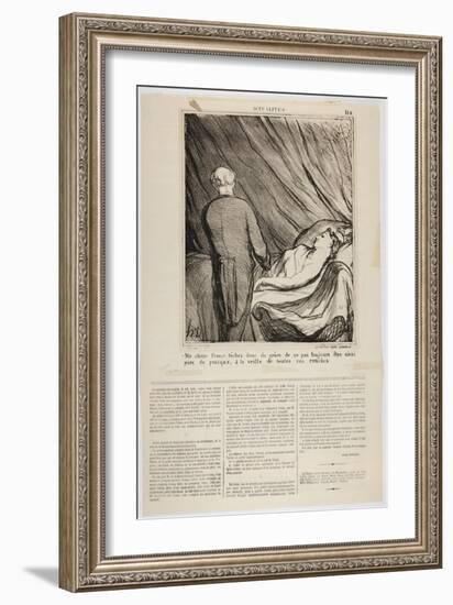 Ma Chère France-Honore Daumier-Framed Giclee Print