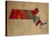 MA Colorful Counties-Red Atlas Designs-Stretched Canvas