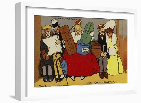 Ma Goes Shopping-Tom Browne-Framed Giclee Print