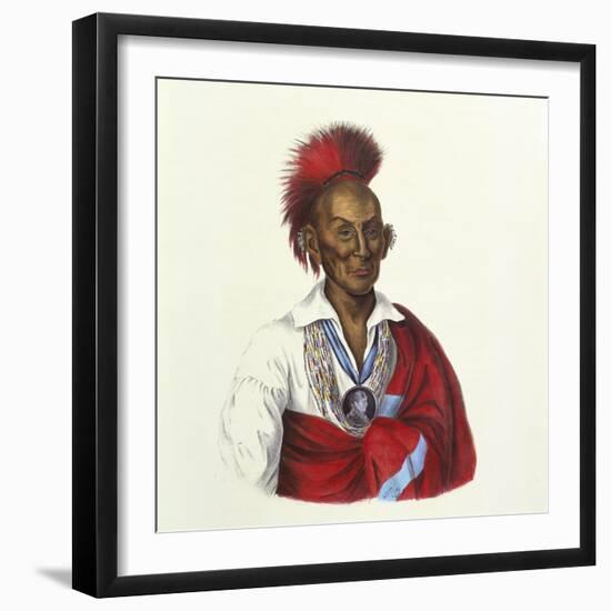 Ma-Ka-Tai-Me-She-Kiah (Black Hawk-A Saukie Brave)-Charles Bird King-Framed Giclee Print