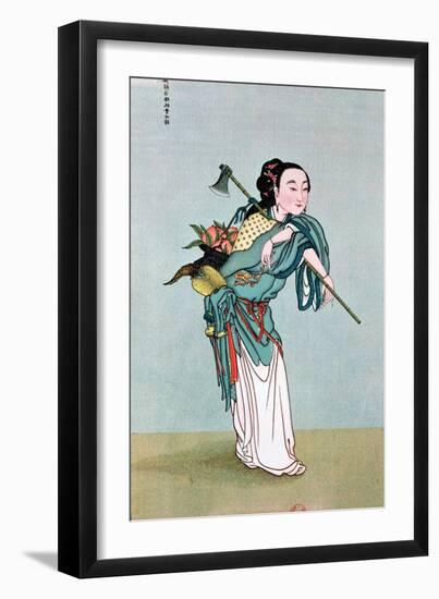 Ma Kou Carrying Medicinal Plants, from a Work by Father Henri Dore, Late 19th Century-null-Framed Giclee Print