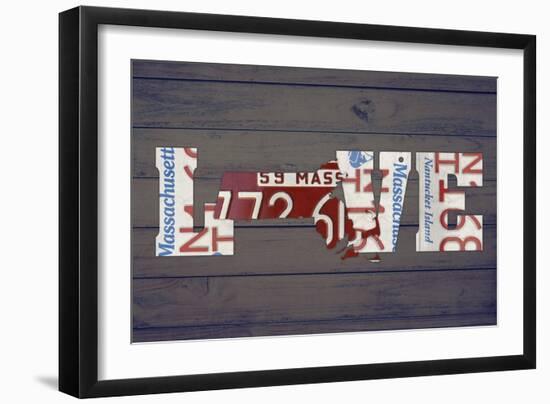 MA State Love-Design Turnpike-Framed Giclee Print