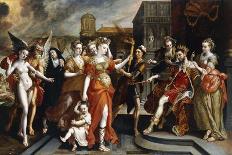 Apollo and the Muses (Oil on Wood)-Maarten de Vos-Laminated Giclee Print