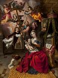 Apollo and the Muses (Oil on Wood)-Maarten de Vos-Giclee Print