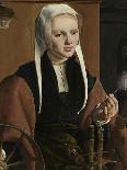 Portrait of a Woman, Possibly Anne Codde-Maarten van Heemskerck-Mounted Art Print