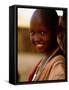 Maasai Girl, Masai Mara National Reserve, Kenya-Tom Cockrem-Framed Stretched Canvas