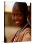 Maasai Girl, Masai Mara National Reserve, Kenya-Tom Cockrem-Stretched Canvas