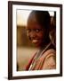 Maasai Girl, Masai Mara National Reserve, Kenya-Tom Cockrem-Framed Photographic Print