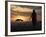 Maasai Tribesman Carrying a Stick on the Savannah at Sunset, Maasai Mara National Reserve, Kenya-Keren Su-Framed Photographic Print