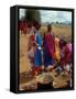 Maasai Women Cooking for Wedding Feast, Amboseli, Kenya-Alison Jones-Framed Stretched Canvas