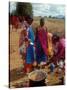 Maasai Women Cooking for Wedding Feast, Amboseli, Kenya-Alison Jones-Stretched Canvas