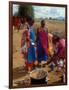 Maasai Women Cooking for Wedding Feast, Amboseli, Kenya-Alison Jones-Framed Photographic Print