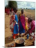 Maasai Women Cooking for Wedding Feast, Amboseli, Kenya-Alison Jones-Mounted Photographic Print