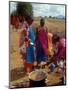 Maasai Women Cooking for Wedding Feast, Amboseli, Kenya-Alison Jones-Mounted Premium Photographic Print