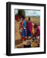 Maasai Women Cooking for Wedding Feast, Amboseli, Kenya-Alison Jones-Framed Photographic Print