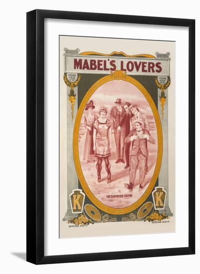 Mabel's Lovers-Keystone Film-Framed Art Print