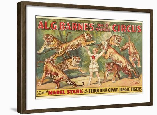 Mabel Stark, Tiger Trainer-null-Framed Art Print