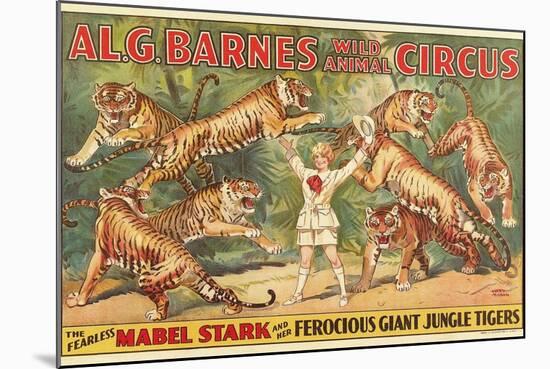 Mabel Stark, Tiger Trainer-null-Mounted Art Print