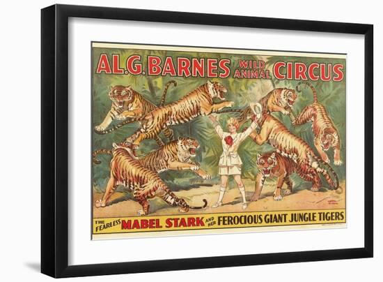 Mabel Stark, Tiger Trainer-null-Framed Art Print