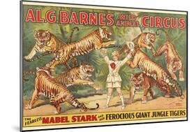 Mabel Stark, Tiger Trainer-null-Mounted Art Print