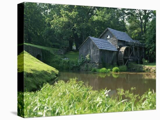 Mabry Mill, Restored and Working, Blue Ridge Parkway, South Appalachian Mountains, Virginia, USA-Robert Francis-Stretched Canvas