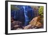 Mac Kenzie Falls Water Cascades Down Red Cliffs-null-Framed Photographic Print